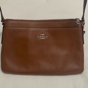 Coach Leather Brown Crossbody Bag!